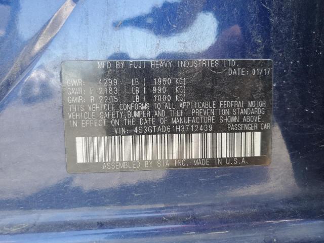 4S3GTAD61H3712439 Subaru Impreza Premium Plus