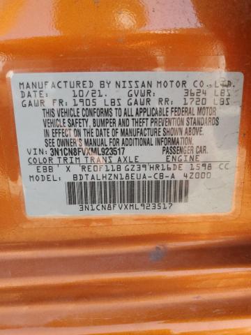 3N1CN8FVXML923517 Nissan Versa SR 13