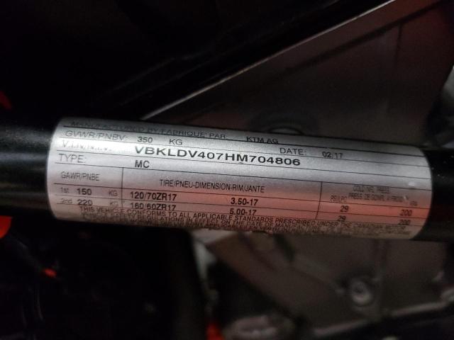 2017 KTM 690 DUKE - VBKLDV407HM704806