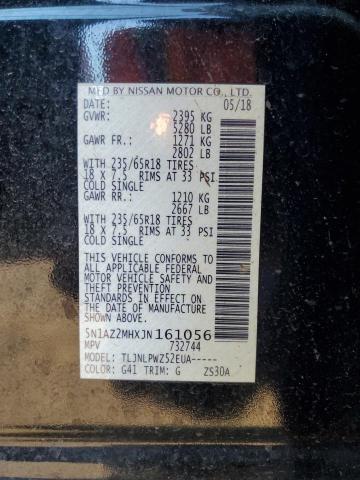5N1AZ2MHXJN161056 Nissan MURANO S