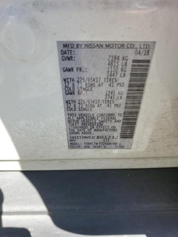 5N1ET2MV0JC801232 Nissan Rogue Sv Hybrid