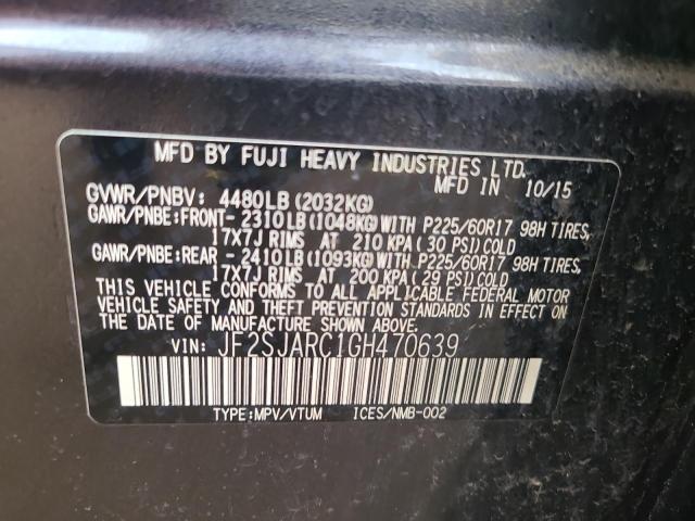 JF2SJARC1GH470639 Subaru Forester 2.5i Limited