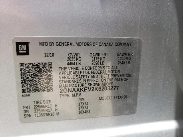 2GNAXKEV2K6203277 Chevrolet EQUINOX LT