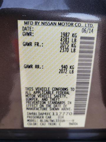 1N4BL3AP4FC117770 Nissan Altima 3.5s