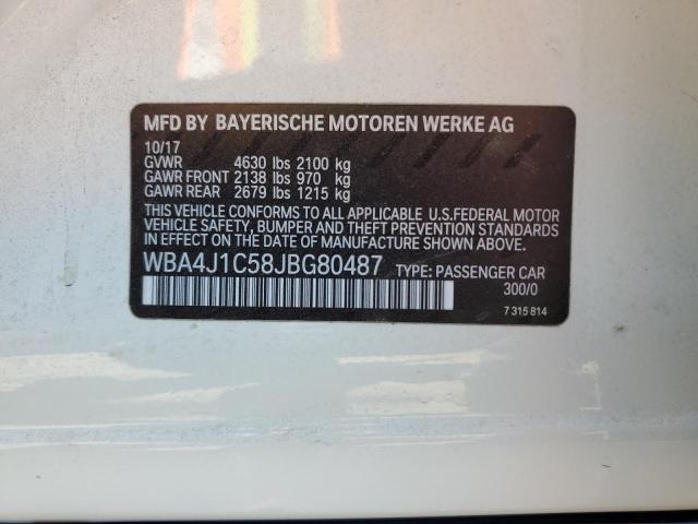 WBA4J1C58JBG80487 BMW 430i Gran Coupe