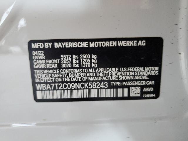 2022 BMW 740 I - WBA7T2C09NCK58243