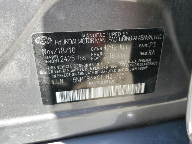 2011 Hyundai Sonata Gls VIN: 5NPEB4AC1BH207051 Lot: 38612004