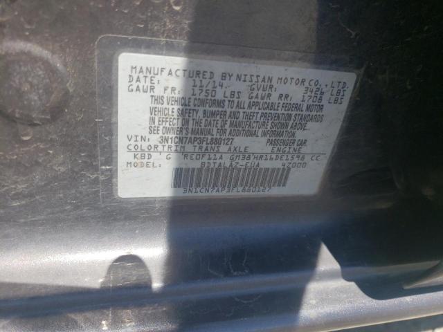 3N1CN7AP3FL880127 Nissan VERSA S