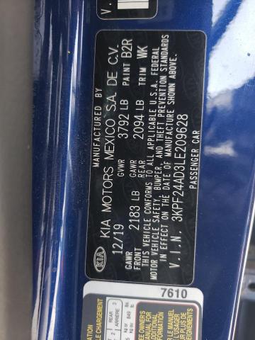 3KPF24AD3LE209628 KIA FORTE FE