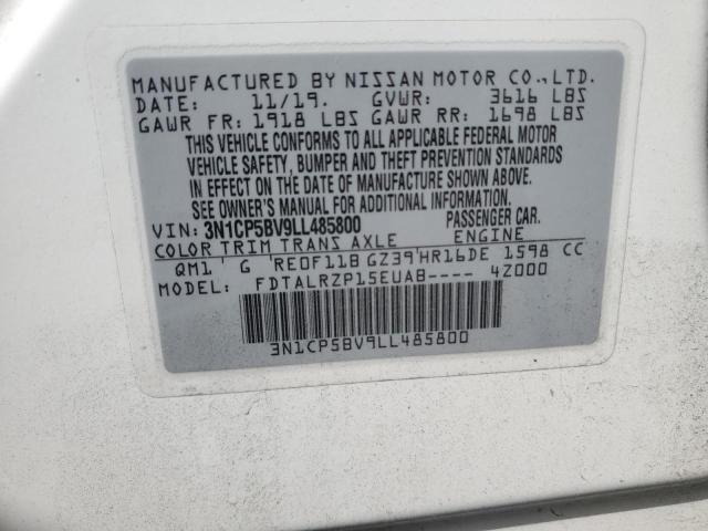 3N1CP5BV9LL485800 Nissan KICKS S