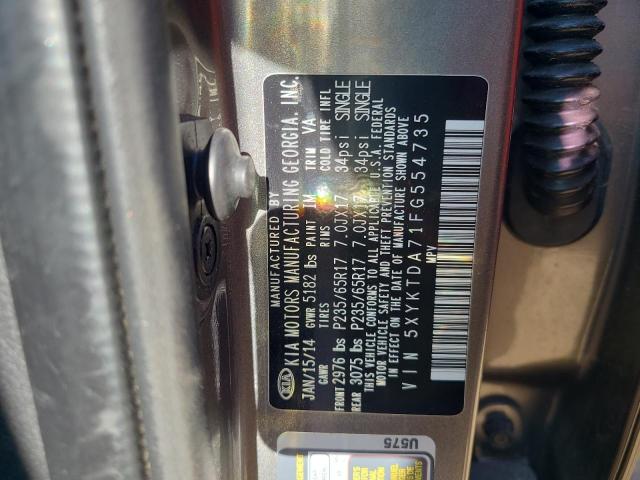 5XYKTDA71FG554735 KIA SORENTO LX