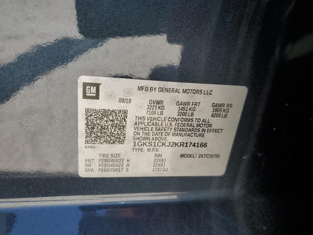 1GKS1CKJ2KR174166 GMC YUKON DENALI