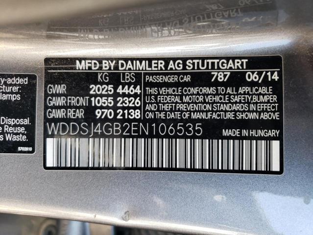 WDDSJ4GB2EN106535 Mercedes-Benz CLA 250 4MATIC