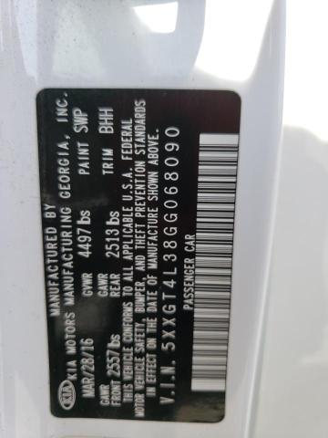 5XXGT4L38GG068090 KIA Optima Lx