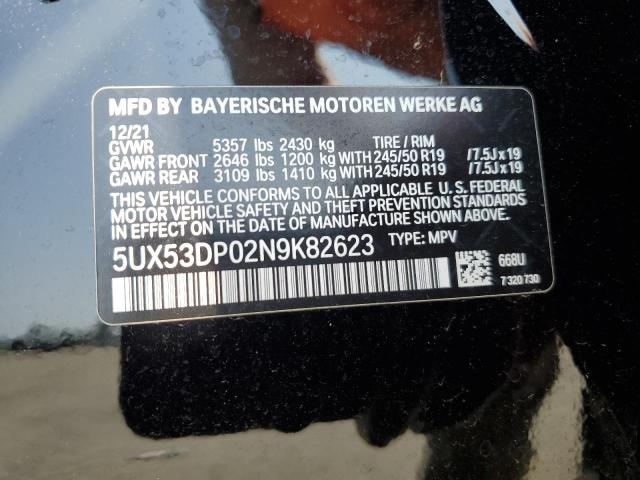 5UX53DP02N9K82623 2022 BMW X3, photo no. 13