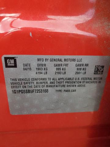 2015 CHEVROLET CRUZE LTZ - 1G1PG5SB9F7253168