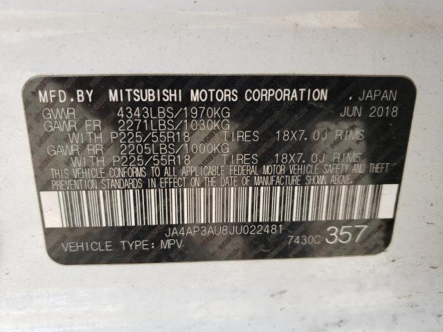 JA4AP3AU8JU022481 Mitsubishi Outlander Sport Es