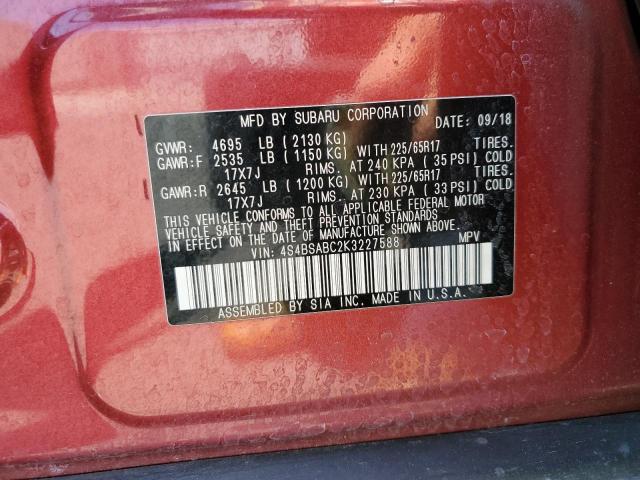 4S4BSABC2K3227588 Subaru Outback 2.5i
