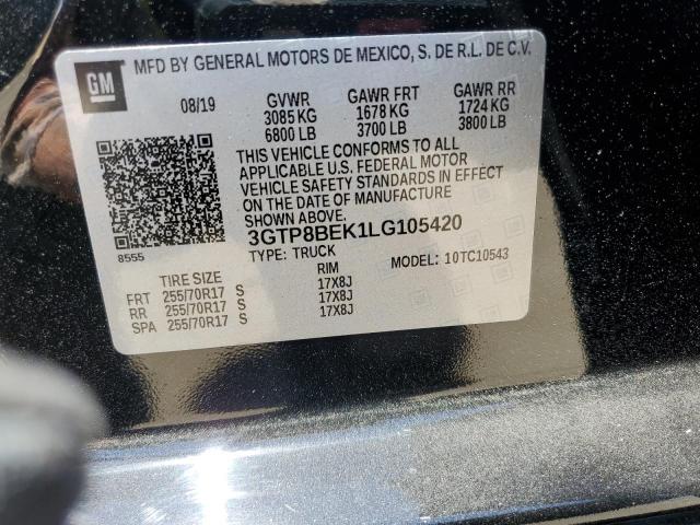 3GTP8BEK1LG105420 GMC Sierra C1500 Sle