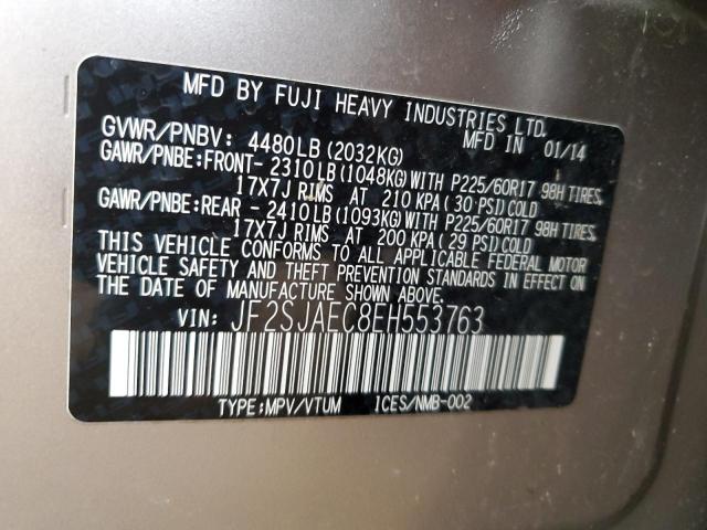 JF2SJAEC8EH553763 Subaru Forester 2.5i Premium