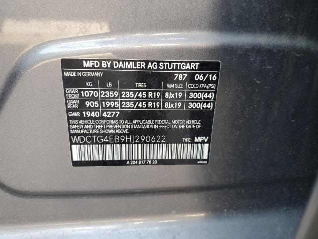 2017 MERCEDES-BENZ GLA 250 - WDCTG4EB9HJ290622