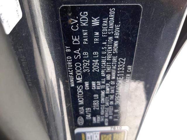 3KPF24AD5KE113322 KIA FORTE FE