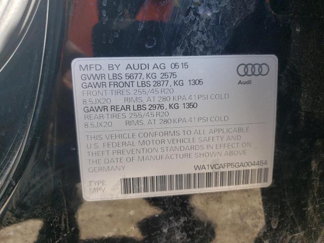 2016 AUDI SQ5 PRESTI WA1VCAFP5GA004454