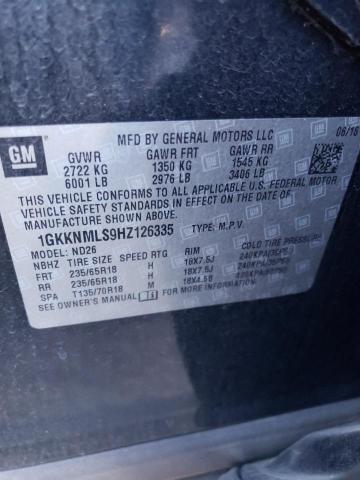 1GKKNMLS9HZ126335 GMC Acadia Slt-1