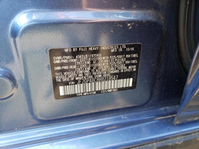 JF2GPABC8H8218547 Subaru Crosstrek Premium