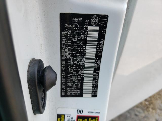 2016 TOYOTA COROLL - 2T1BURHE0GC709285
