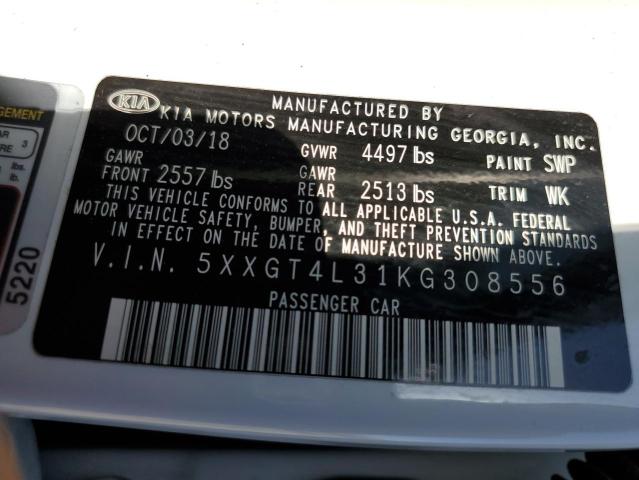5XXGT4L31KG308556 KIA Optima Lx