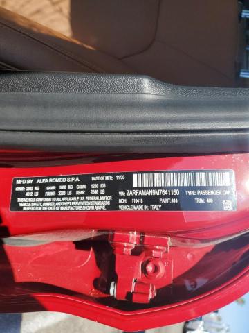 2021 ALFA ROMEO GIULIA SPO - ZARFAMAN9M7641160