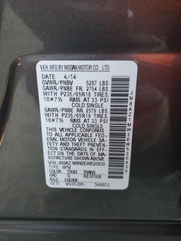 JN8AZ1MW2EW520630 Nissan MURANO S
