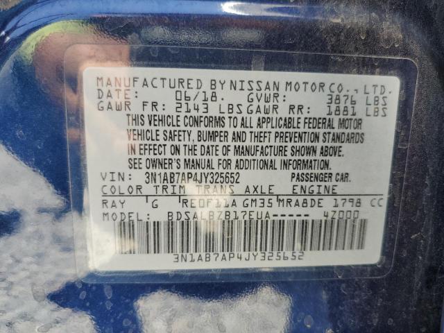3N1AB7AP4JY325652 Nissan SENTRA S