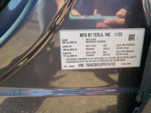 7SAXCBE53PF374753 Tesla MODEL X