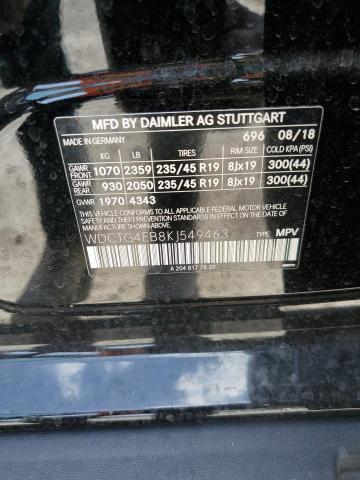 2019 MERCEDES-BENZ GLA 250 - WDCTG4EB8KJ549463