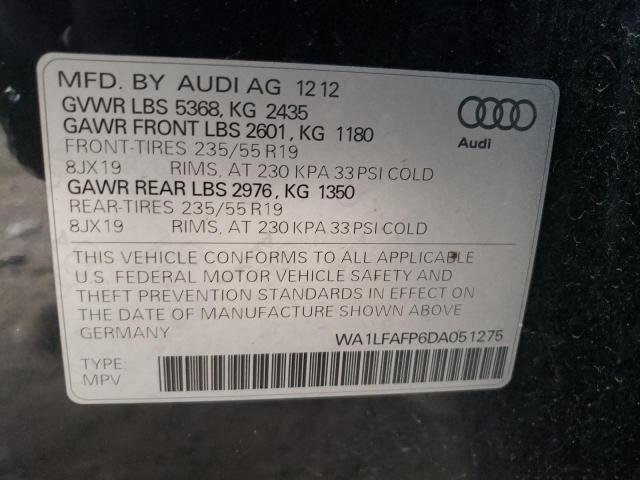 VIN WA1LFAFP6DA051275 2013 Audi Q5, Premium Plus no.13