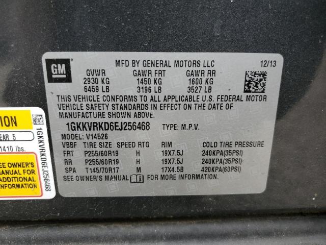1GKKVRKD6EJ256468 GMC Acadia Slt-1