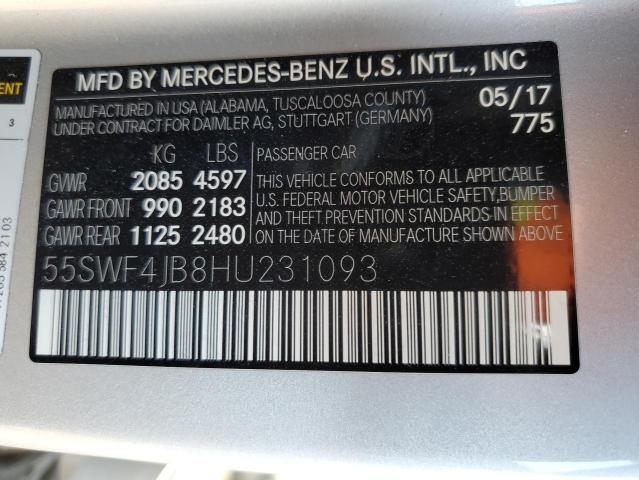 55SWF4JB8HU231093 Mercedes-Benz C 300