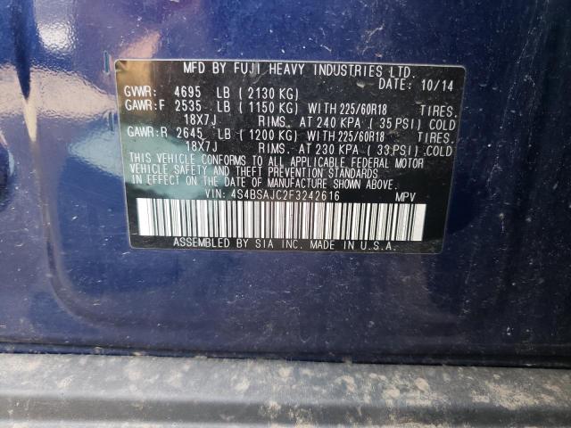 4S4BSAJC2F3242616 Subaru Outback 2.5i Limited