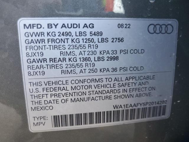 WA1EAAFY5P2014202 2023 AUDI Q5, photo no. 14