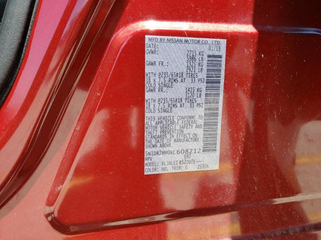 5N1DR2MM0KC608212 Nissan Pathfinder S