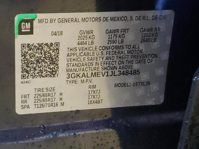 3GKALMEV1JL348485 GMC Terrain Sle