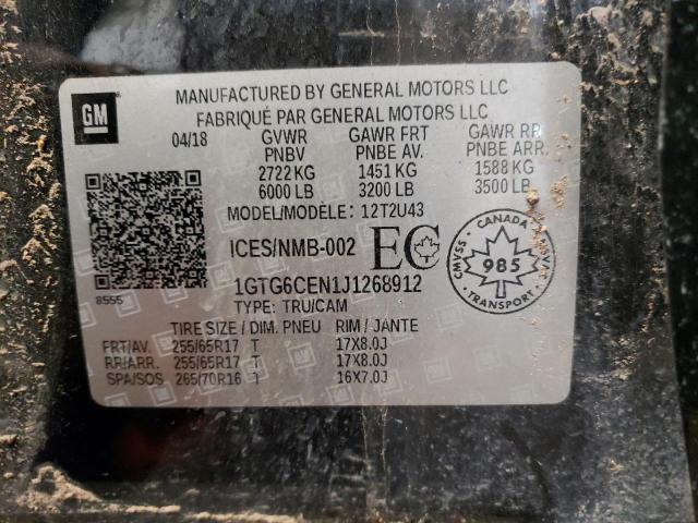 1GTG6CEN1J1268912 GMC CANYON SLE