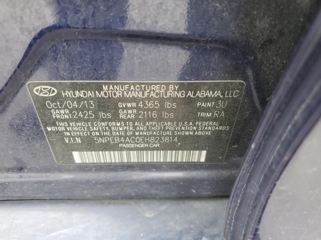 5NPEB4AC0EH823814 Hyundai SONATA GLS