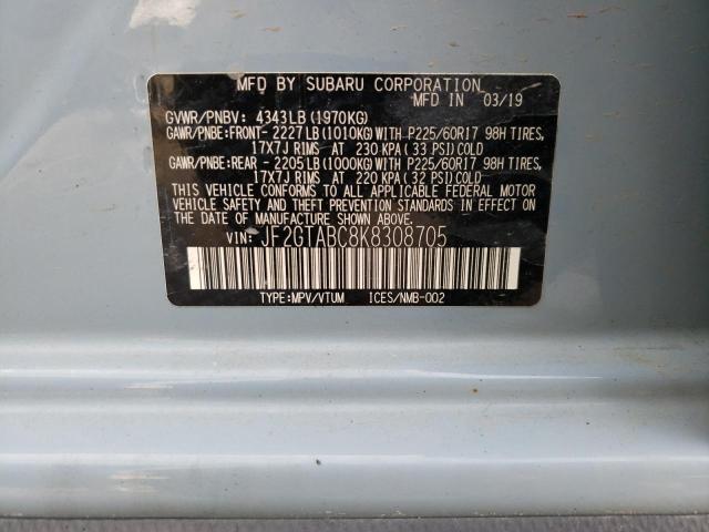 JF2GTABC8K8308705 Subaru Crosstrek