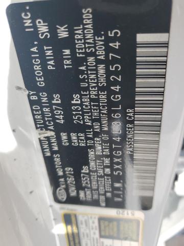 5XXGT4L36LG425745 KIA Optima Lx