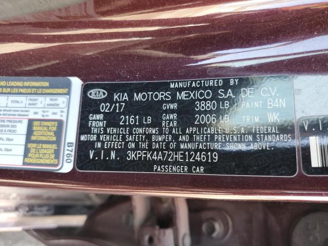 3KPFK4A72HE124619 KIA FORTE LX