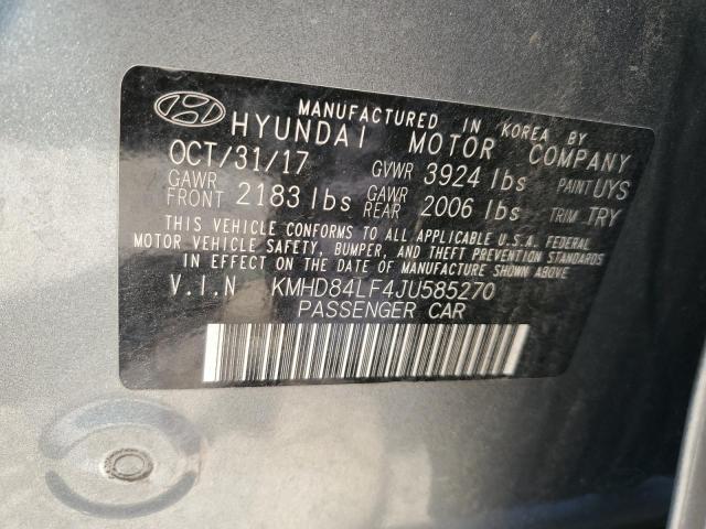 KMHD84LF4JU585270 Hyundai ELANTRA SEL