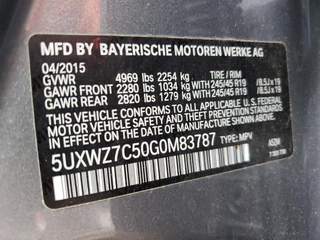 5UXWZ7C50G0M83787 2016 BMW X3, photo no. 13